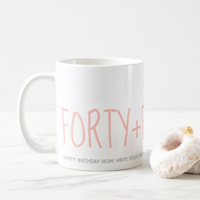 Personalisiert Pink 40 Fantastisches 40. Geburtsta Kaffeetasse (Mit Donut)