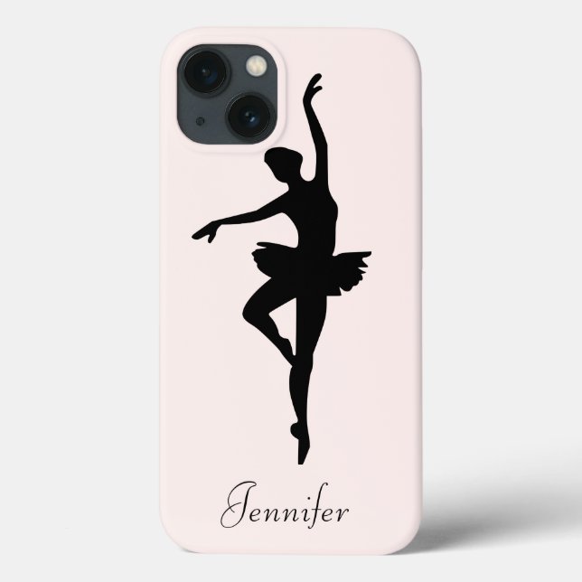 Personalisiert Pink Ballerina Tanz Silhouette Case-Mate iPhone Hülle (Rückseite)