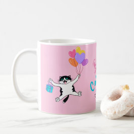 Personalisiert Pink Best Cat Mama je Kaffeetasse