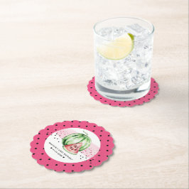 Personalisiert Pink Birthday Watermelon Untersetzer