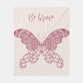 Personalisiert Pink Boho Butterfly Fleecedecke