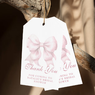Personalisiert Pink Bow Brautparty Vielen Dank Geschenkanhänger