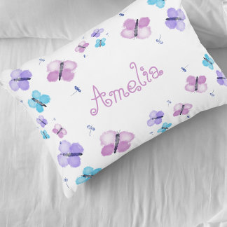 Personalisiert Pink Butterfly Dekokissen