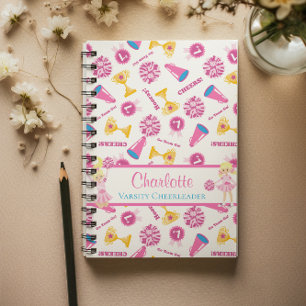 Personalisiert Pink Cheerleader Megaphon Notizbuch