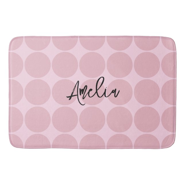 Personalisiert Pink Coquette Girls Badematte (Vorderseite)