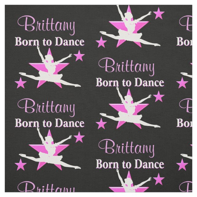 PERSONALISIERT PINK DANCING STAR FABRIC STOFF (Muster)
