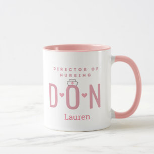 Personalisiert Pink DON Director of Nursing Tasse