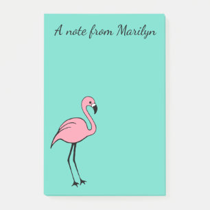 Personalisiert Pink Flamingo Post It Notes Gift Post-it Klebezettel