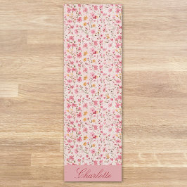 Personalisiert Pink Floral Yoga Mat Yogamatte
