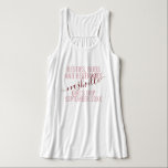 Personalisiert Pink Girls Bestie Trip Tank Top<br><div class="desc">Personalisierte Girls Weekend Trip Custom Flowy Yoga Tank Top mit bearbeitbarem Text und Text für Ihr Datum,  Ziel oder Ort,  Name und lustiges Zitat wie "Besties,  Buds,  Getränken" macht einen Spaß und nützlichen Sake für Ihre Reise-Teams oder Brautmädchen.</div>