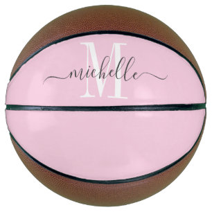 Personalisiert Pink Girl's Mit Monogramm Basketbal Basketball