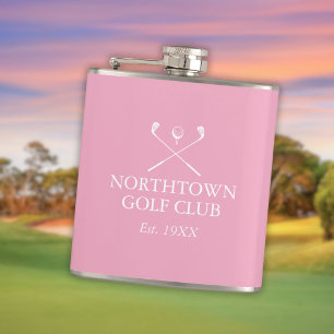 Personalisiert Pink Golf Club Name Flachmann