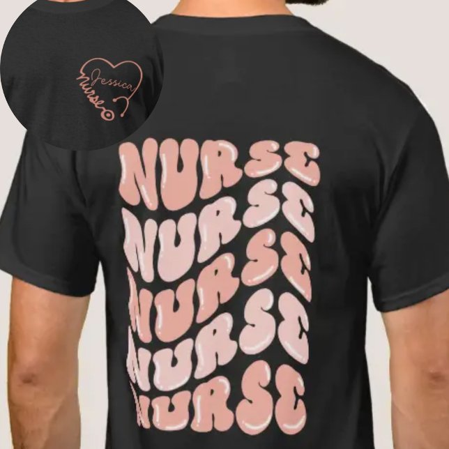 Personalisiert Pink Groovy Nurse T-Shirt (Von Creator hochgeladen)