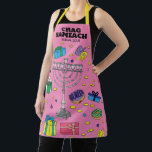 Personalisiert Pink Hanukkah Schürze<br><div class="desc">Personalisierte Pink Hanukkah Schürze. Alle Texte können bearbeitet werden.</div>