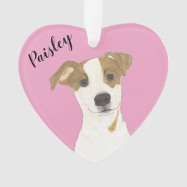 Personalisiert Pink Heart Jack Russell Terrier Ornament