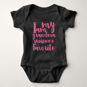 Personalisiert Pink I Bin Grandmas Favorit Baby Strampler