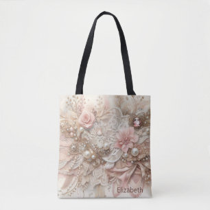 Personalisiert Pink Ivory Beige Florals Hochzeit