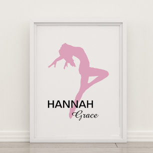 Personalisiert Pink Jazz Dancer Poster