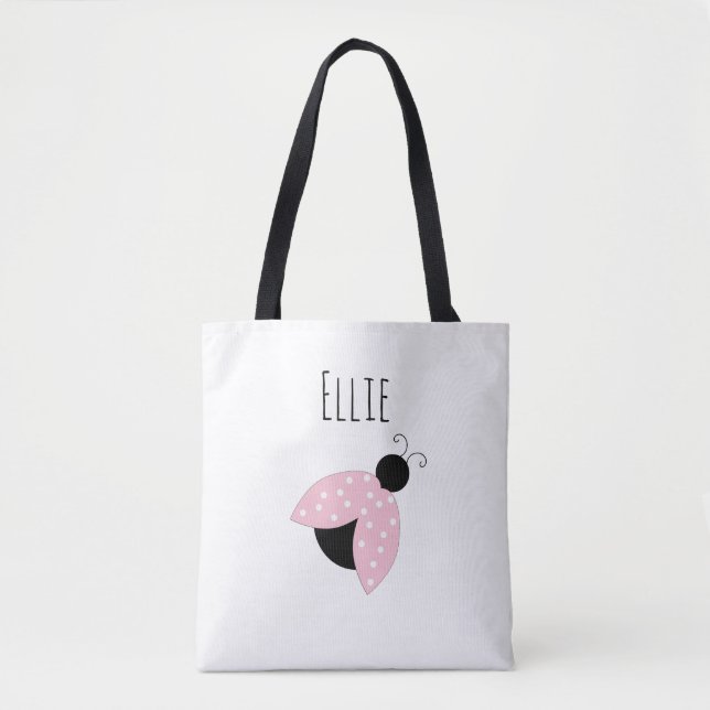 Personalisiert-Pink-Ladybug-Tasche (Vorderseite)