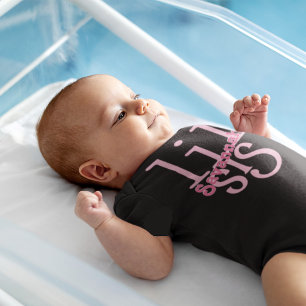 Personalisiert Pink Lil Sis Romper Baby Strampler