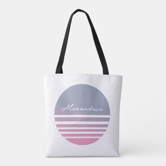 Personalisiert Pink Lilac Ombre Sunset (Rückseite)