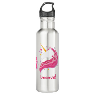 Personalisiert Pink Magical Unicorn Edelstahlflasche