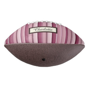 Personalisiert Pink Mauve Stripes Football