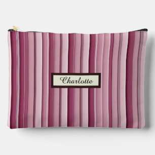 Personalisiert Pink Mauve Strive Groß Zubehörtasche