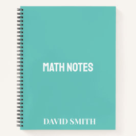 Personalisiert Pink Moderne Schulmathematik Hinwei Notizbuch