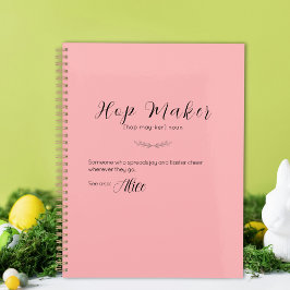 Personalisiert Pink Oaster Bunny Planner - Hop Mak Planer