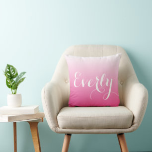 Personalisiert Pink Ombre Girls Room oder Baby Kin Kissen