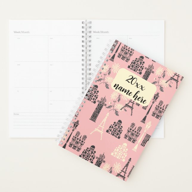 Personalisiert Pink Paris Planer (Anzeige)