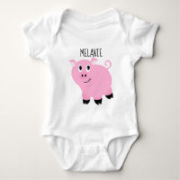 Personalisiert Pink Pig Baby Animal Piggie