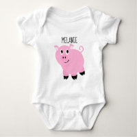 Personalisiert Pink Pig Baby Animal Piggie