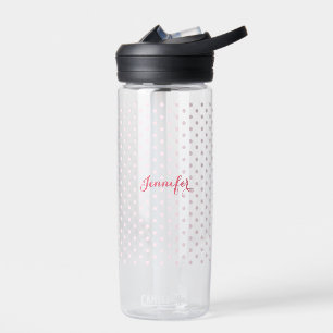 Personalisiert Pink Polka Dots Monogram Kinder Mäd Trinkflasche