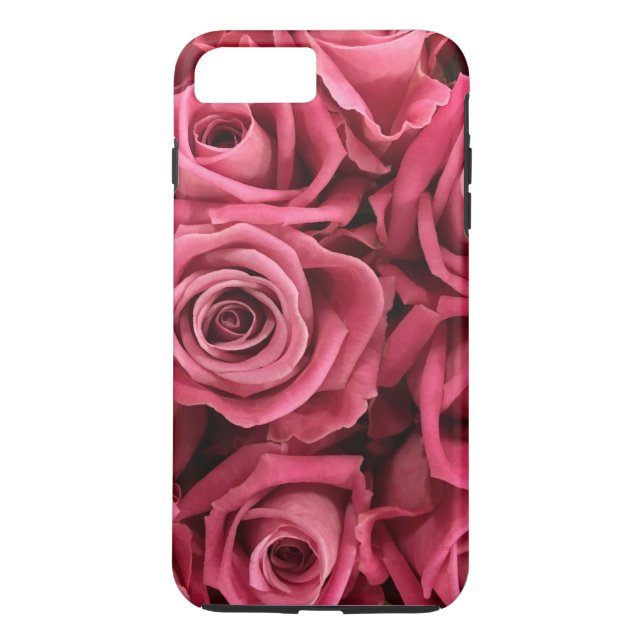 Personalisiert Pink Roses anpassen Case-Mate iPhone Hülle (Rückseite)