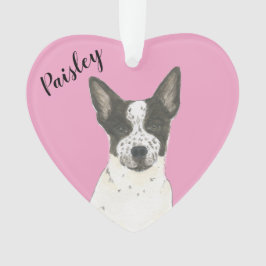 Personalisiert Pink Schwarz-weiß Cattledog Heeler Ornament