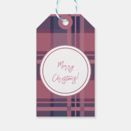 Personalisiert Pink Scottish Lady Tartan Pattern Geschenkanhänger