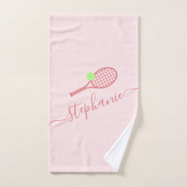 Personalisiert Pink Tennis Skript Handtuch benenne