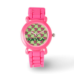 Personalisiert Pink Watermelon Frucht Slice Watch Armbanduhr