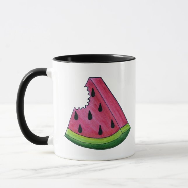 Personalisiert Pink Watermelon Juicy Frucht Picnic Tasse (Links)