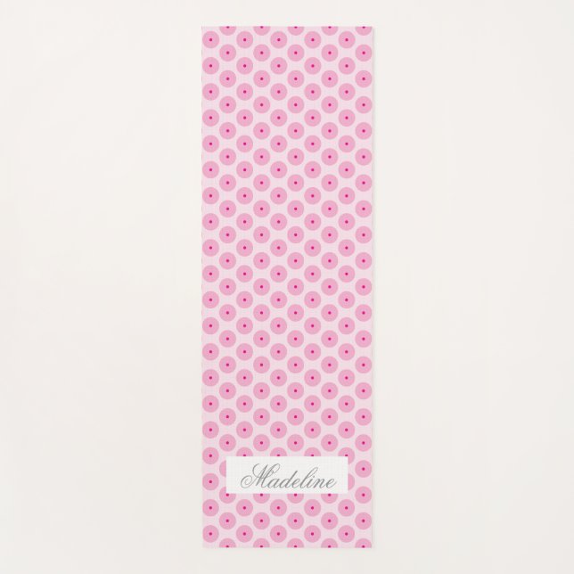 Personalisiert Pink Yoga Mat - Individuelle Name Yogamatte (Vorderseite)
