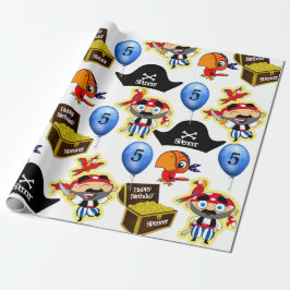 Personalisiert Pirate Birthday Geschenkpapier