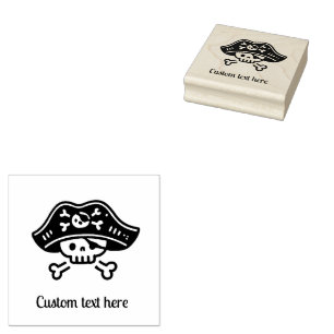 Personalisiert Pirate Skull Gummistempel