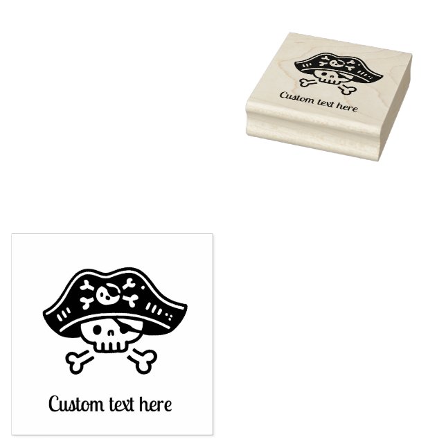 Personalisiert Pirate Skull Gummistempel (Stempel)
