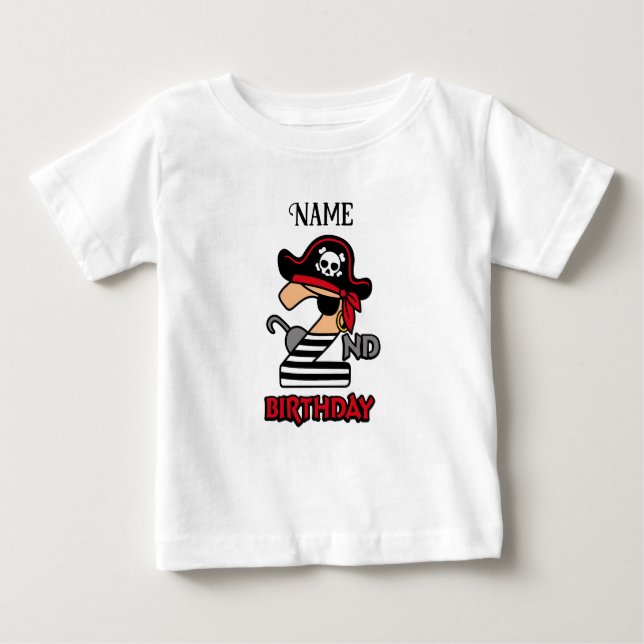 Personalisiert Pirate T - Shirt (Vorderseite)