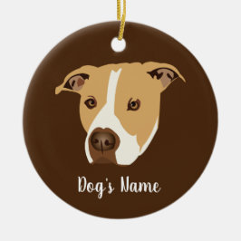 Personalisiert Pitbull Keramik Ornament