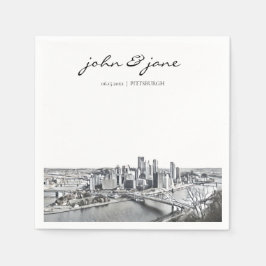 Personalisiert Pittsburgh Cocktail Napkin Serviette