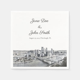 Personalisiert Pittsburgh Cocktail Napkin Serviette