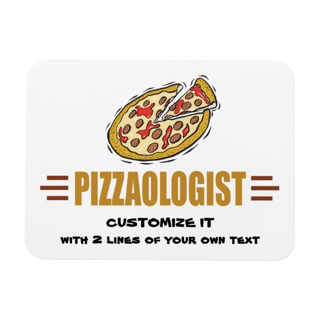 Personalisiert Pizza Magnet (Horizontal)